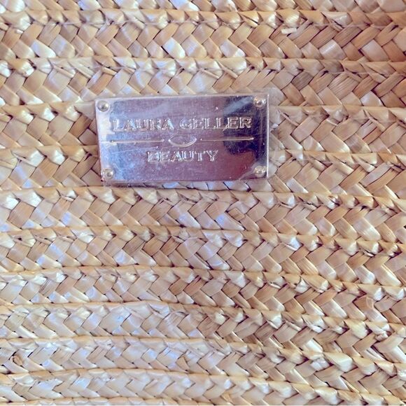 Laura Geller Straw Handbag Shoulder Bag Lined Gorgeous - Picture 2 of 6